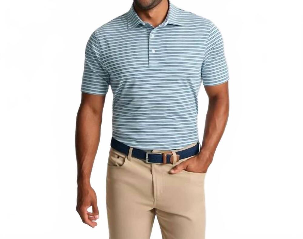 NEW GENTEAL fairbrook short sleeve performance polo in hydrangea